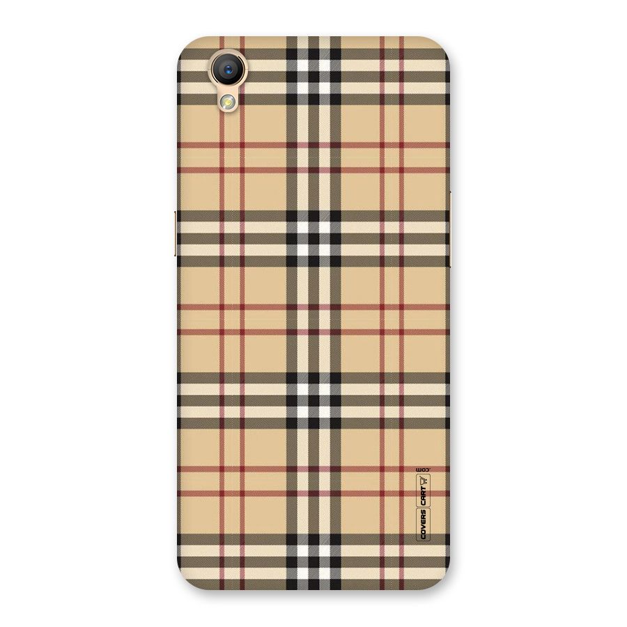 Beige Check Back Case for Oppo A37
