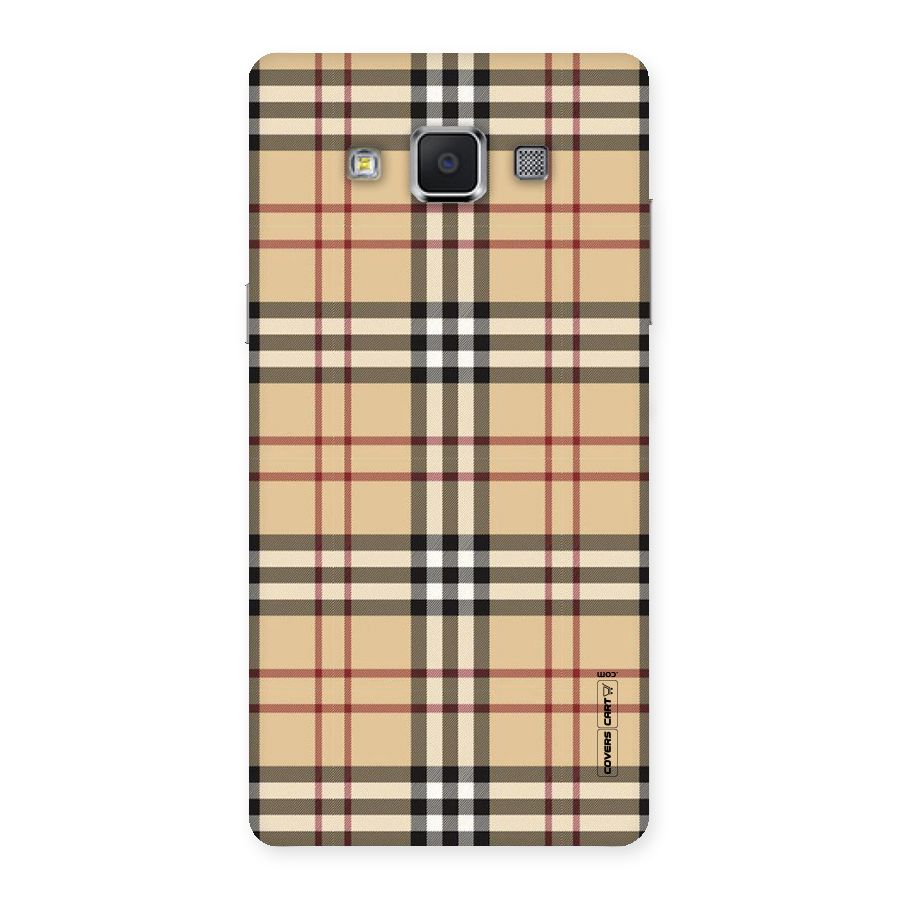 Beige Check Back Case for Samsung Galaxy A5