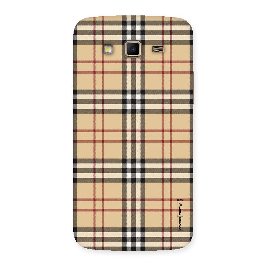 Beige Check Back Case for Samsung Galaxy Grand 2