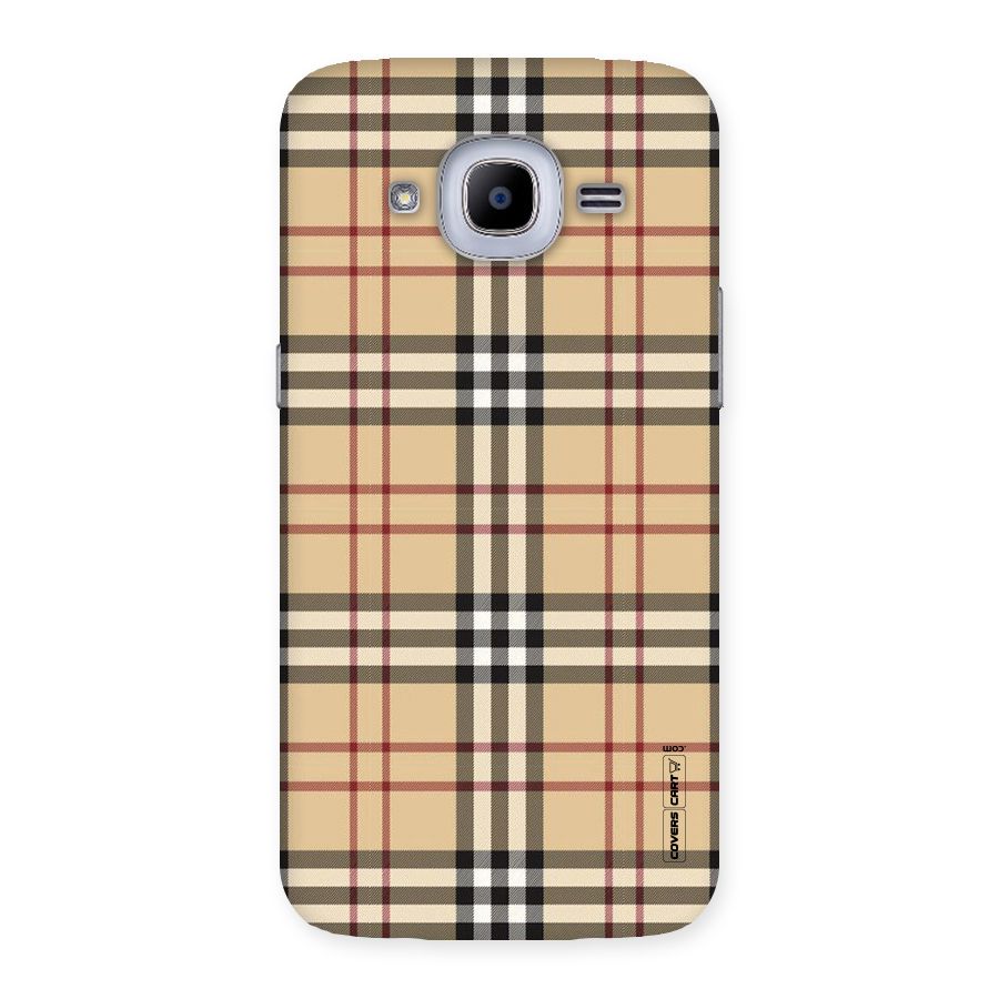 Beige Check Back Case for Samsung Galaxy J2 Pro