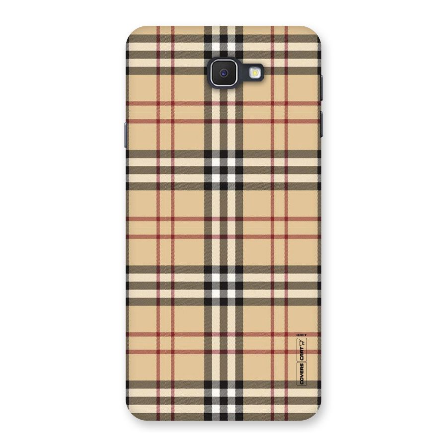Beige Check Back Case for Samsung Galaxy J7 Prime