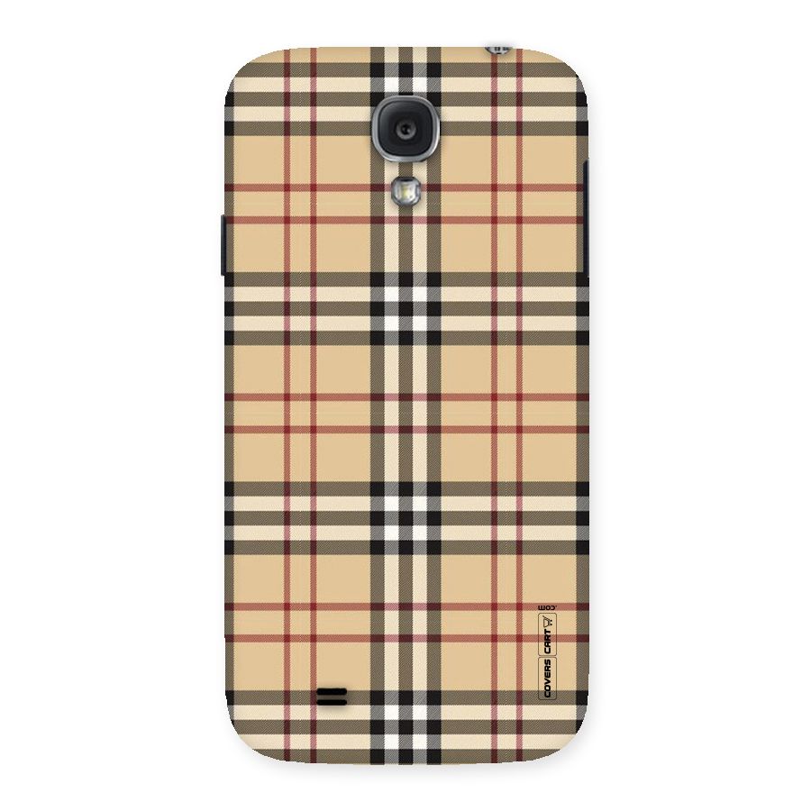 Beige Check Back Case for Samsung Galaxy S4