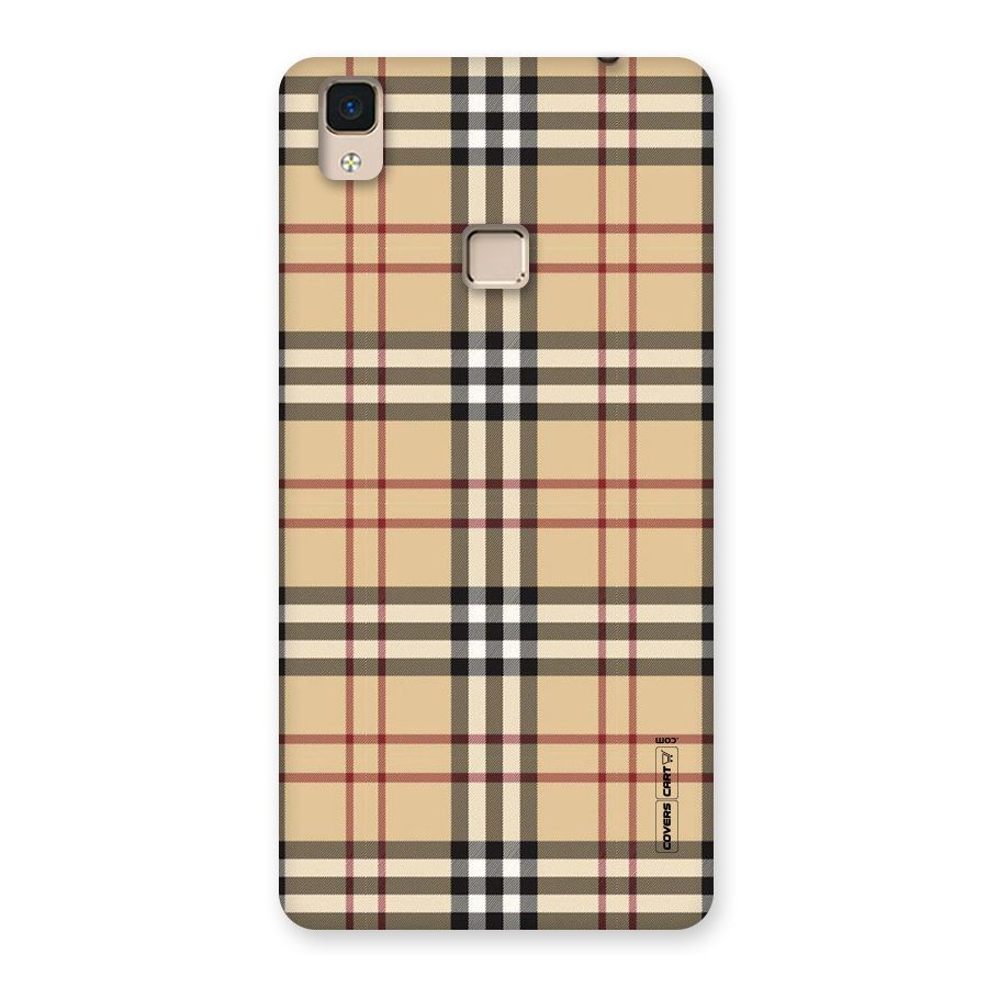 Beige Check Back Case for V3 Max