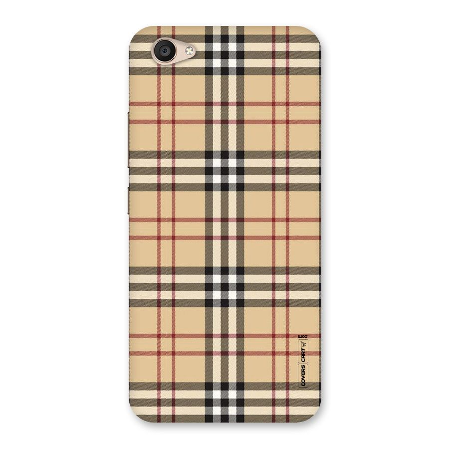Beige Check Back Case for Vivo V5 Plus