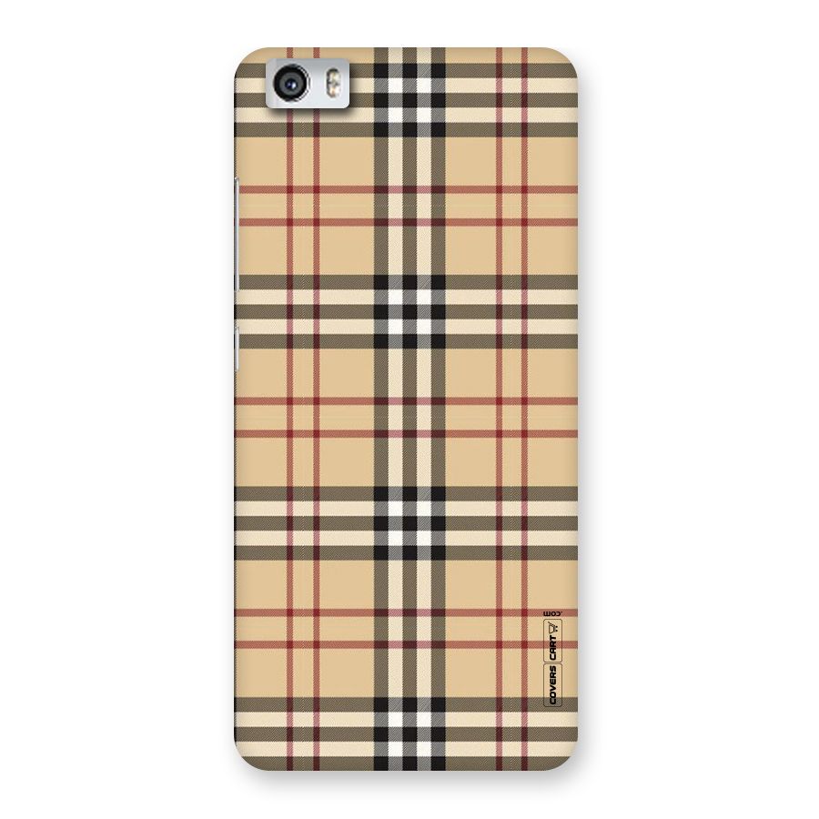 Beige Check Back Case for Xiaomi Redmi Mi5
