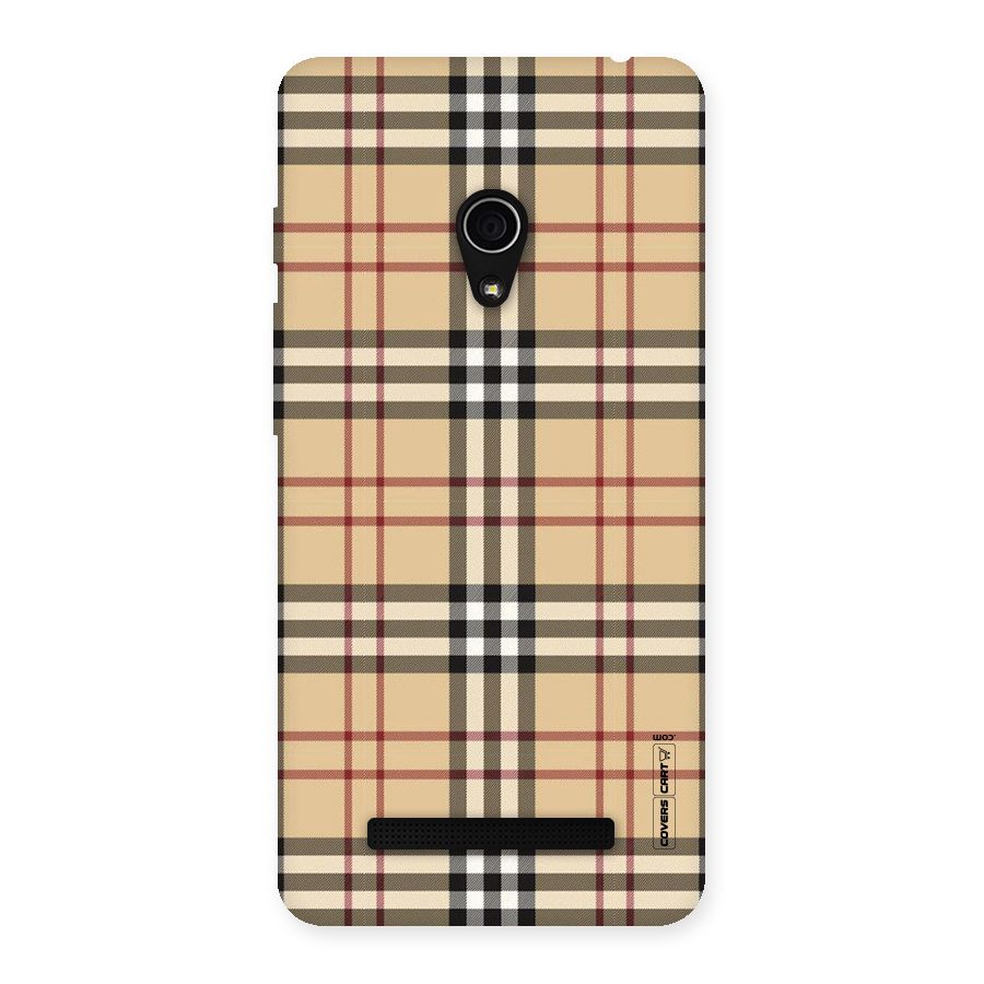 Beige Check Back Case for Zenfone 5