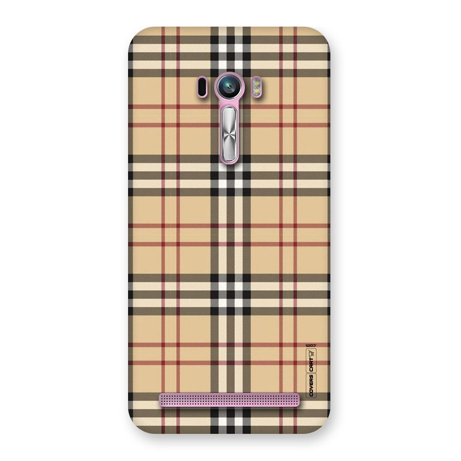 Beige Check Back Case for Zenfone Selfie