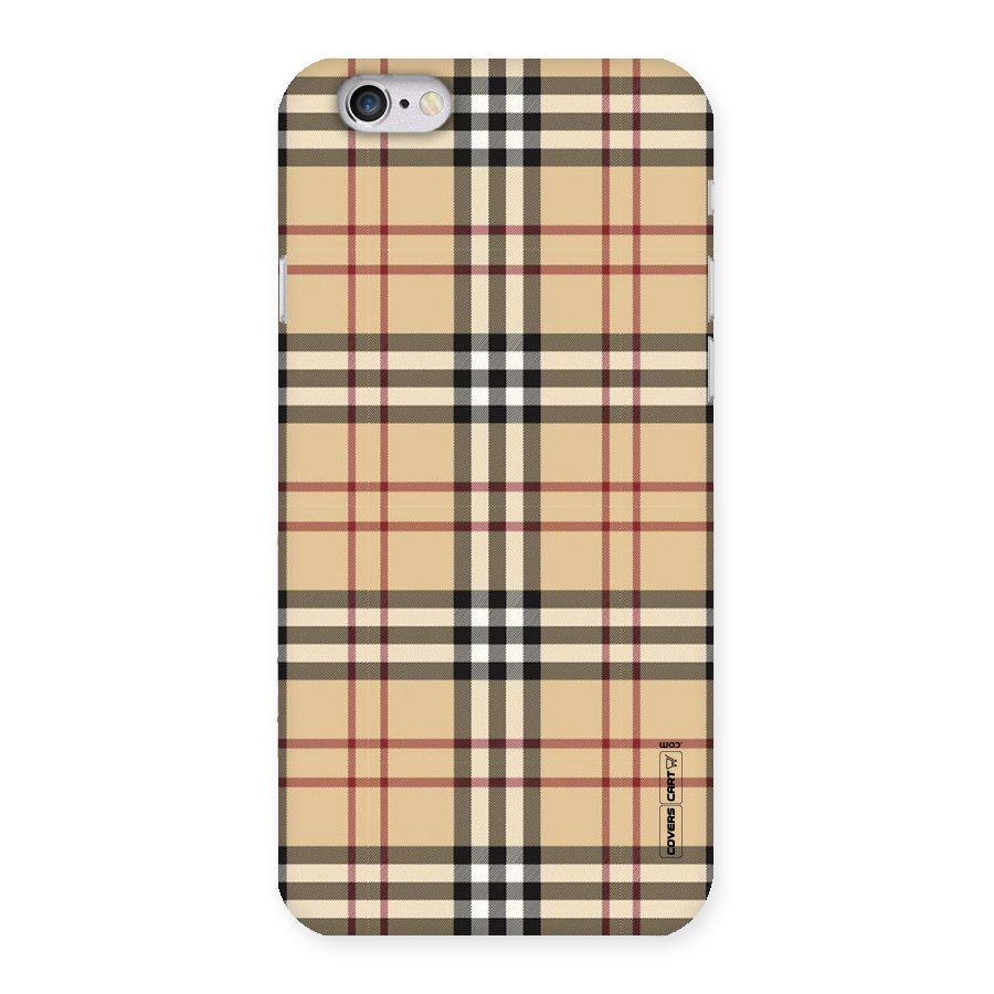 Beige Check Back Case for iPhone 6 6S