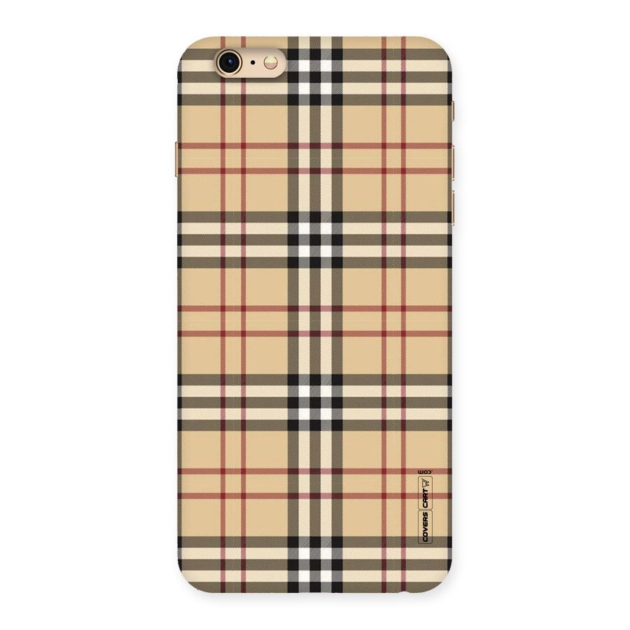 Beige Check Back Case for iPhone 6 Plus 6S Plus