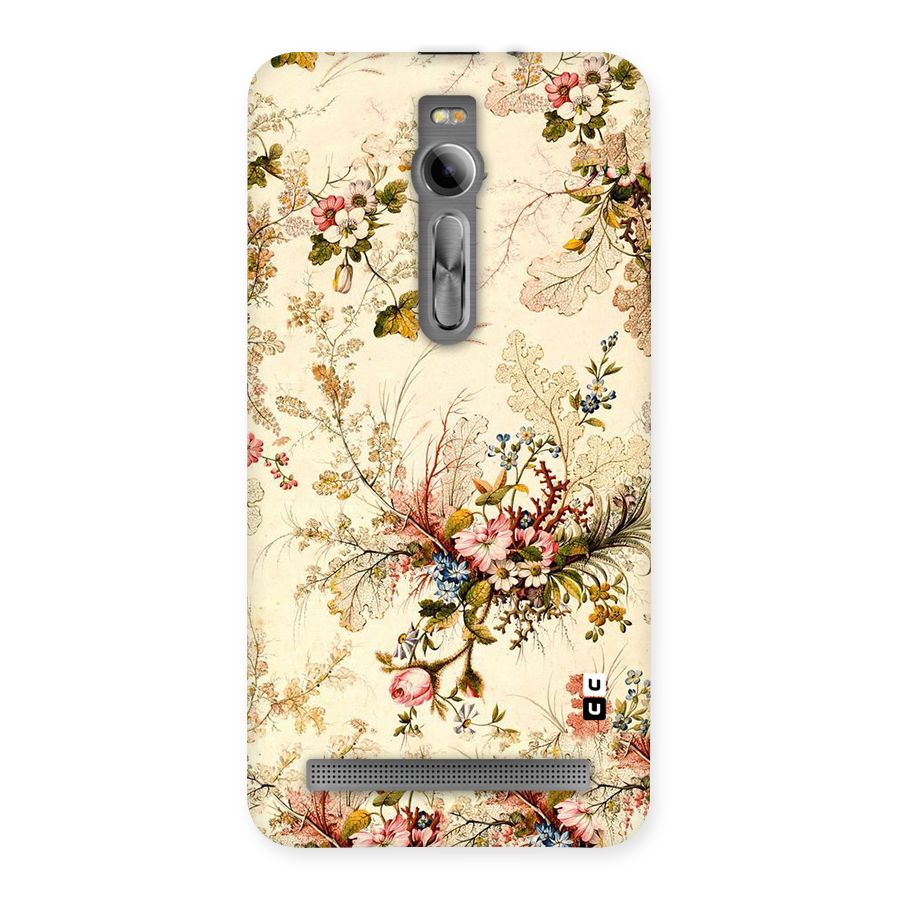Beige Floral Back Case for Asus Zenfone 2