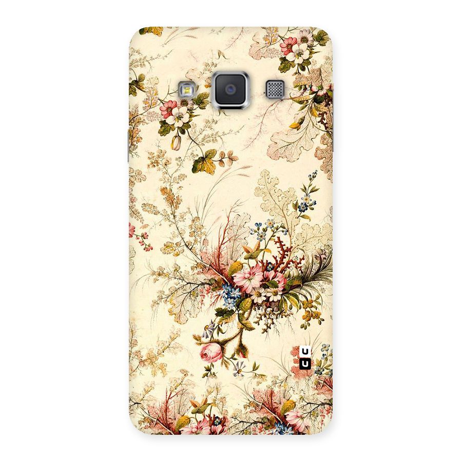 Beige Floral Back Case for Galaxy A3