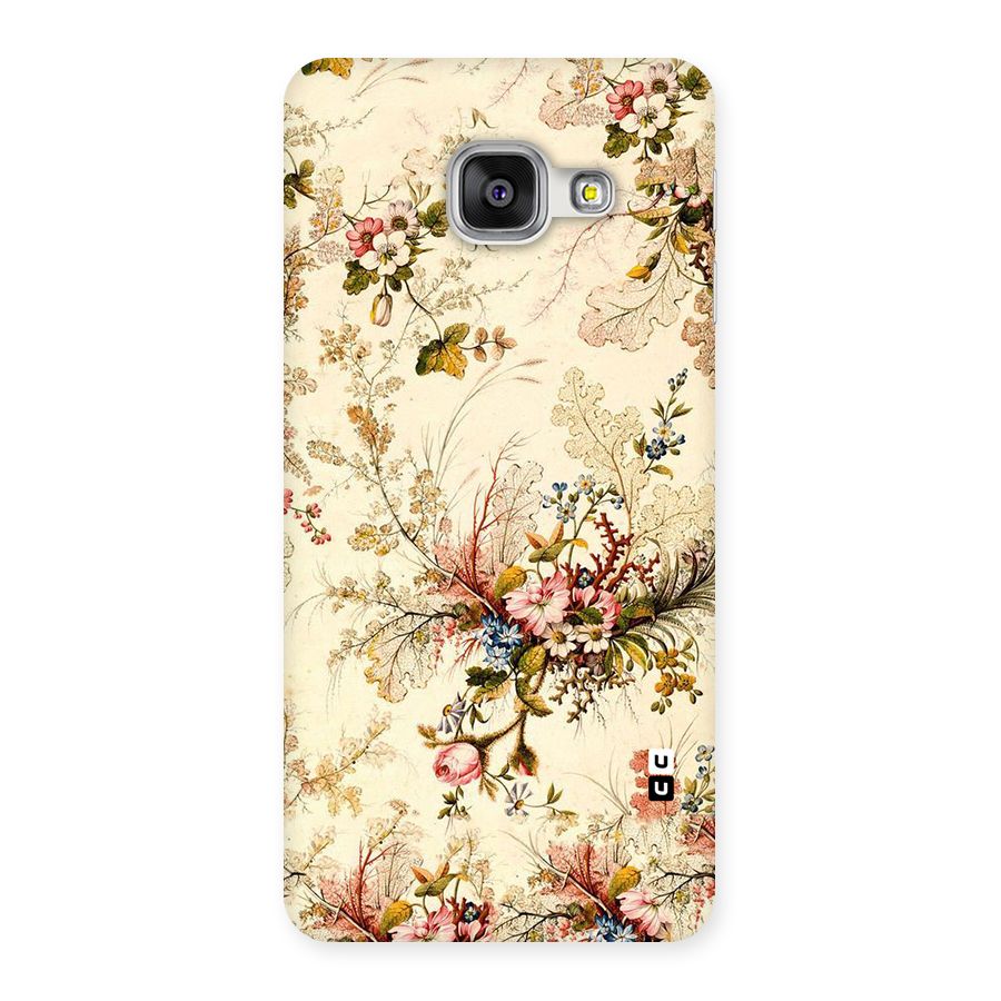 Beige Floral Back Case for Galaxy A3 2016
