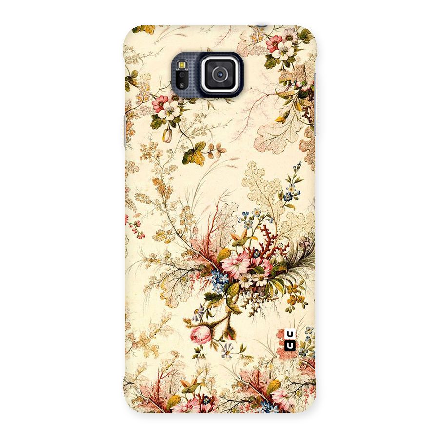 Beige Floral Back Case for Galaxy Alpha