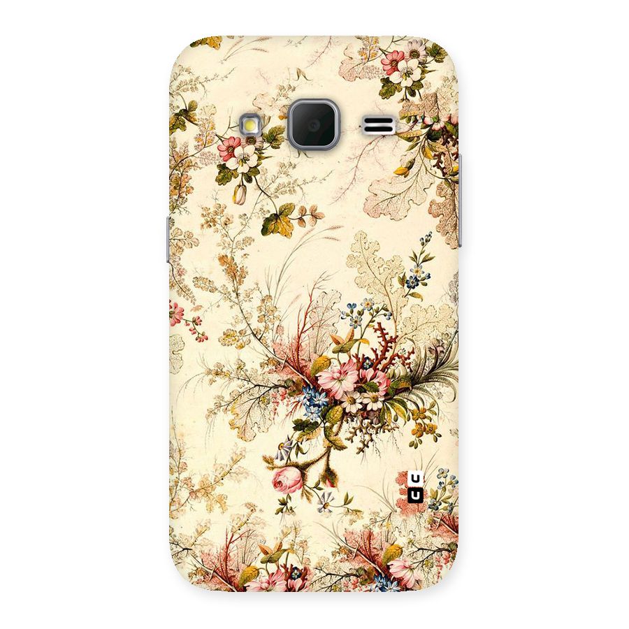 Beige Floral Back Case for Galaxy Core Prime