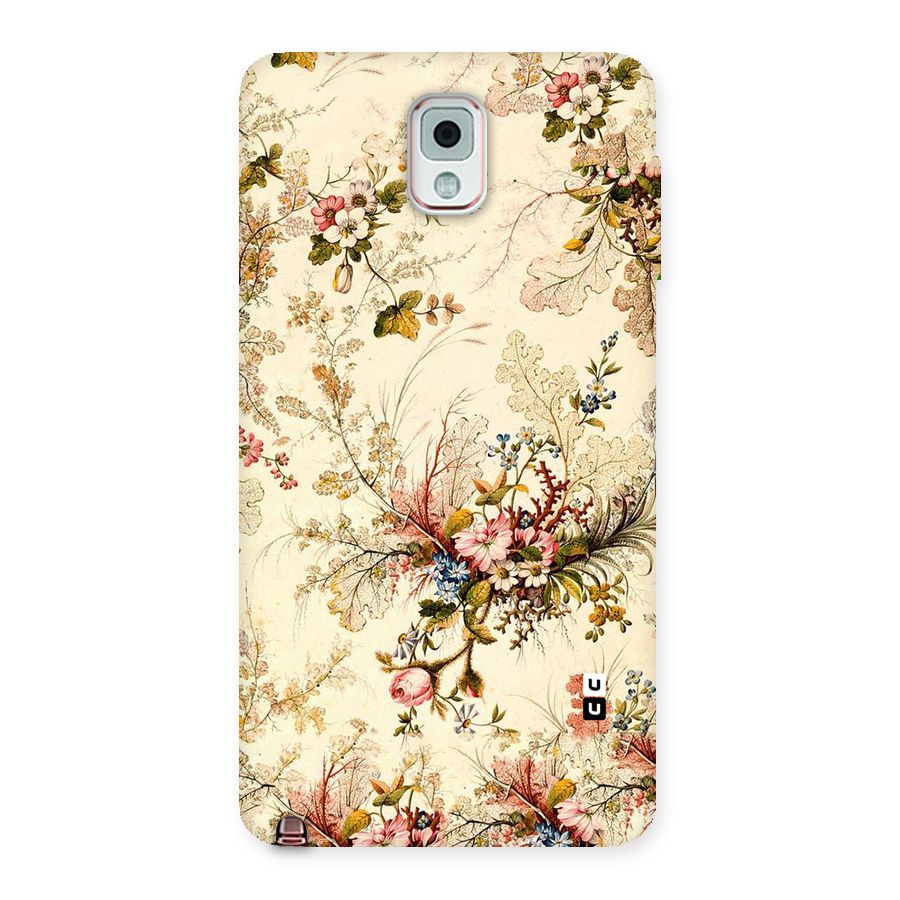 Beige Floral Back Case for Galaxy Note 3