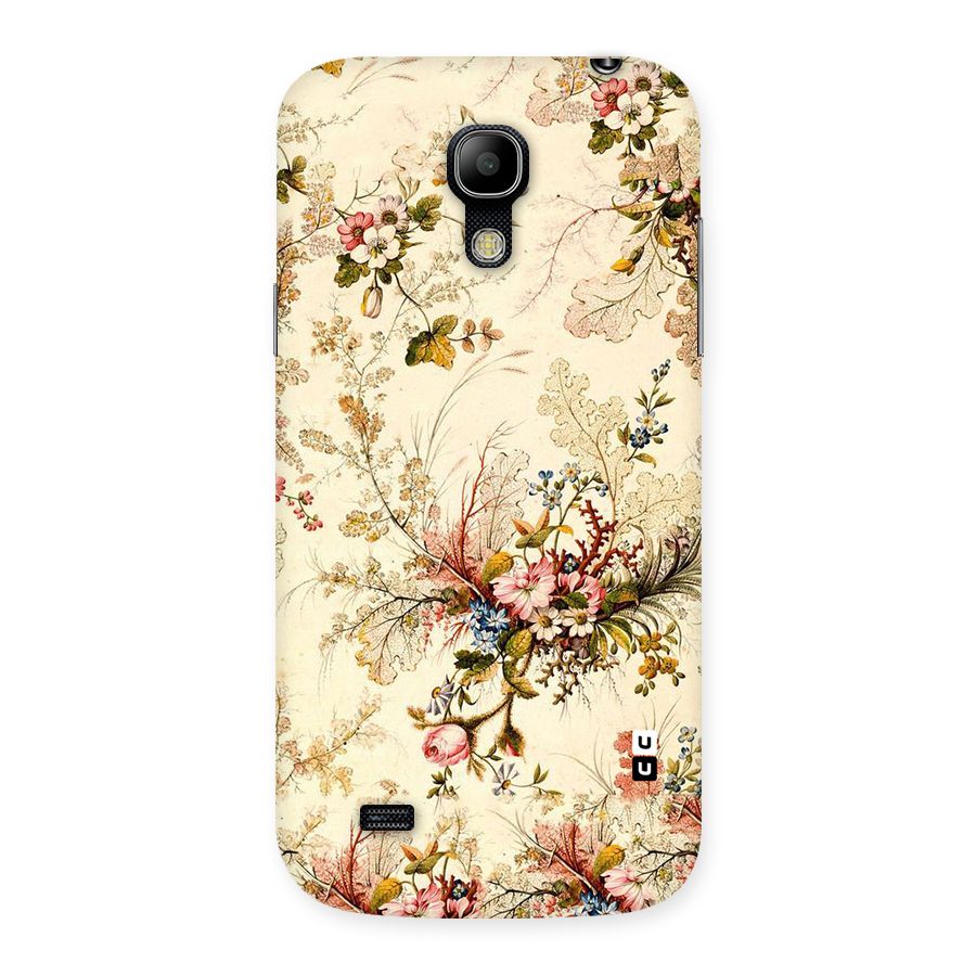 Beige Floral Back Case for Galaxy S4 Mini