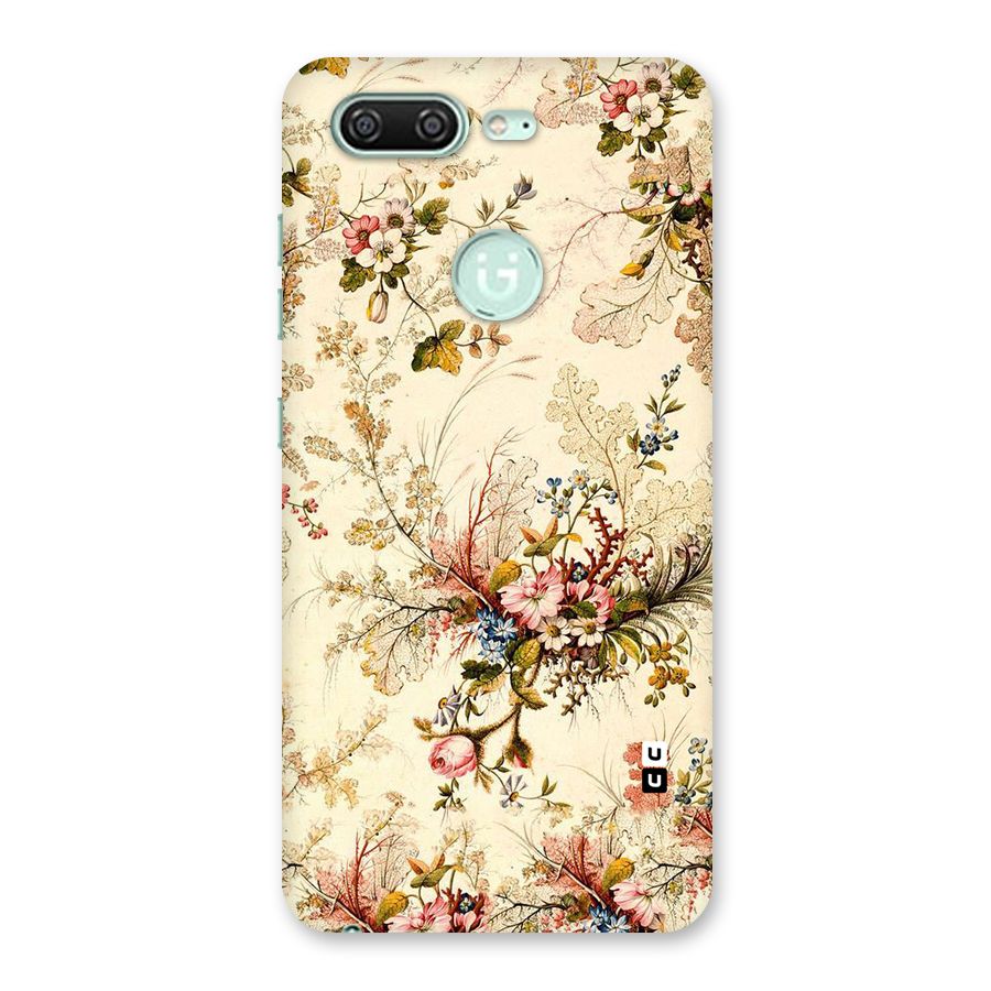 Beige Floral Back Case for Gionee S10