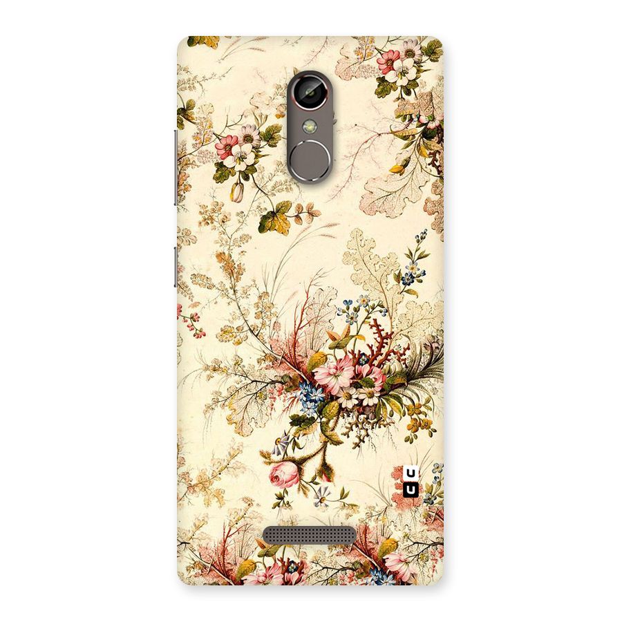 Beige Floral Back Case for Gionee S6s