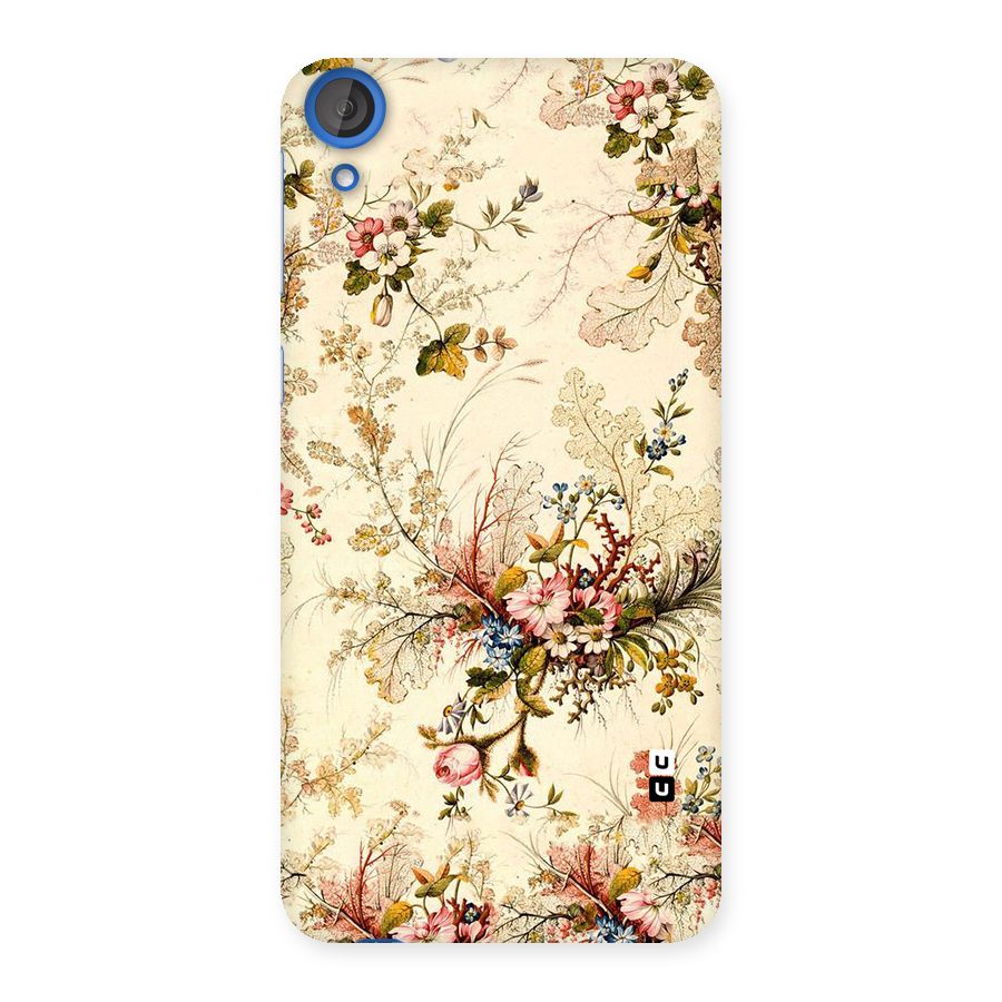 Beige Floral Back Case for HTC Desire 820