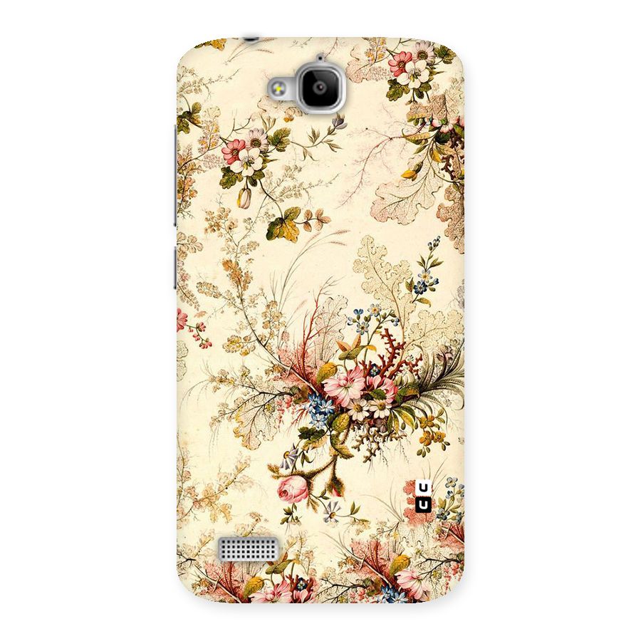 Beige Floral Back Case for Honor Holly