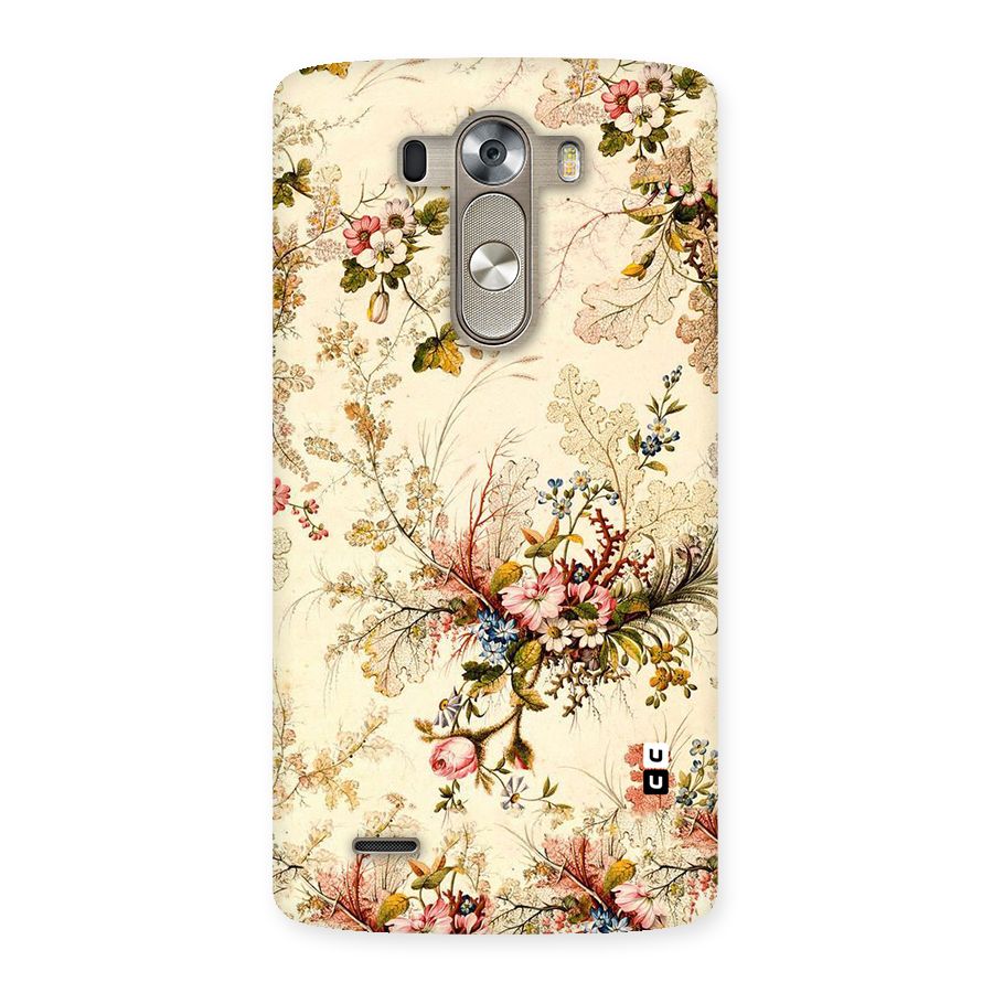 Beige Floral Back Case for LG G3