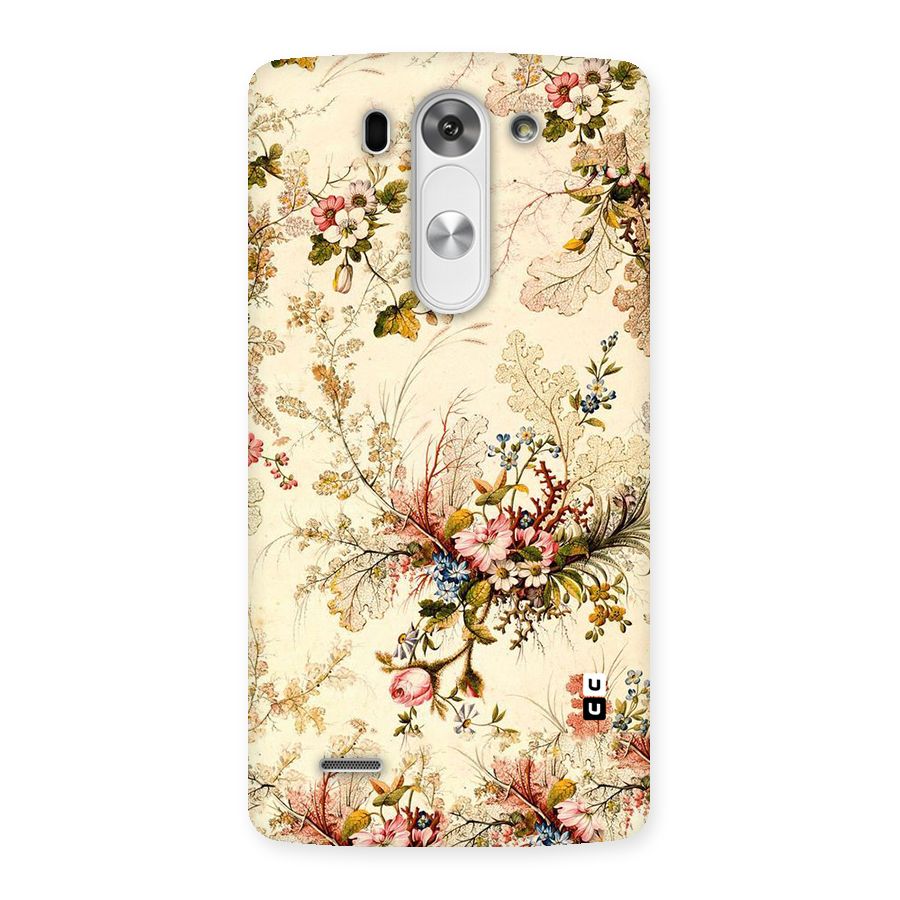 Beige Floral Back Case for LG G3 Beat