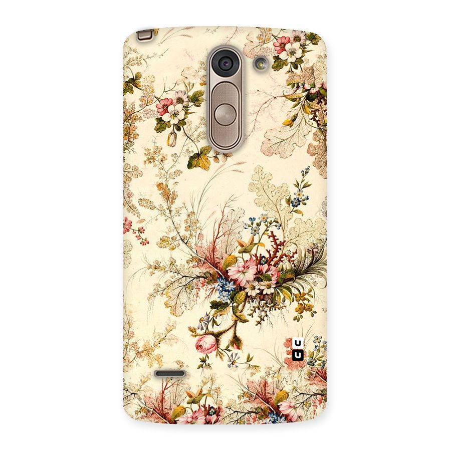 Beige Floral Back Case for LG G3 Stylus