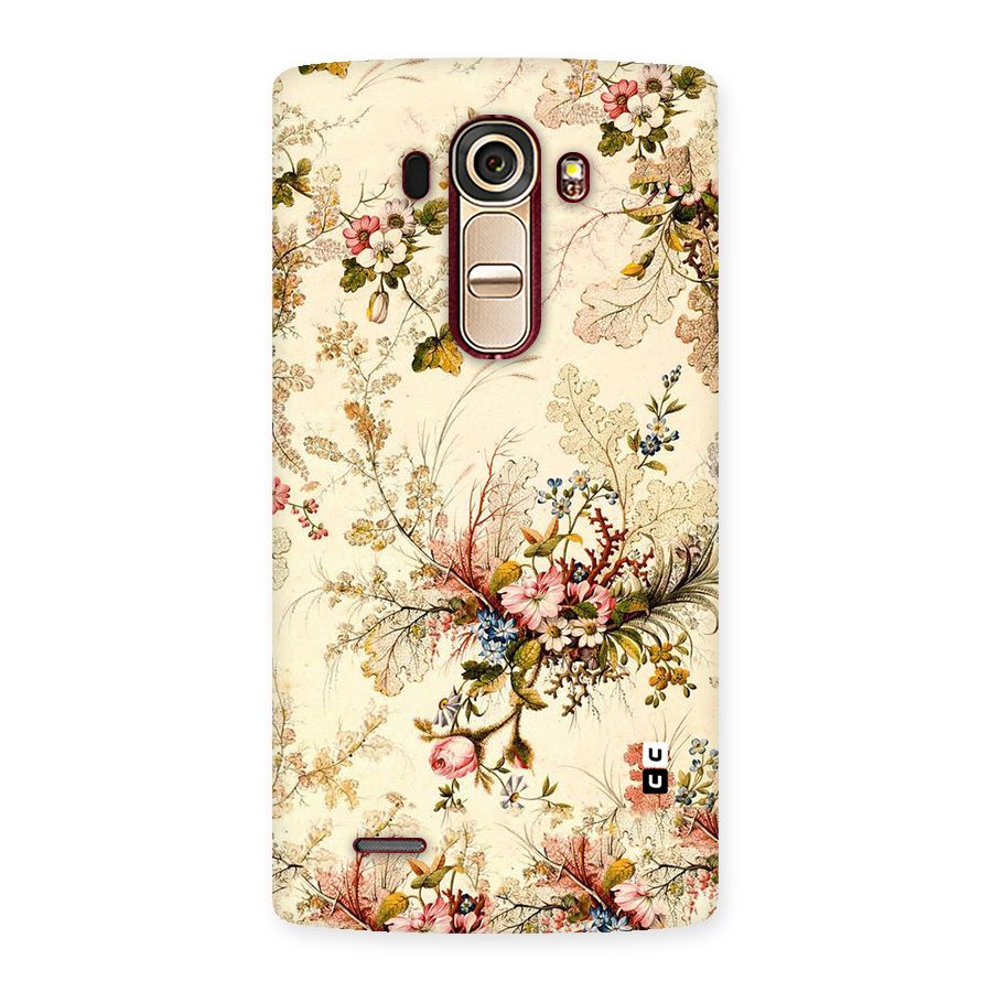 Beige Floral Back Case for LG G4