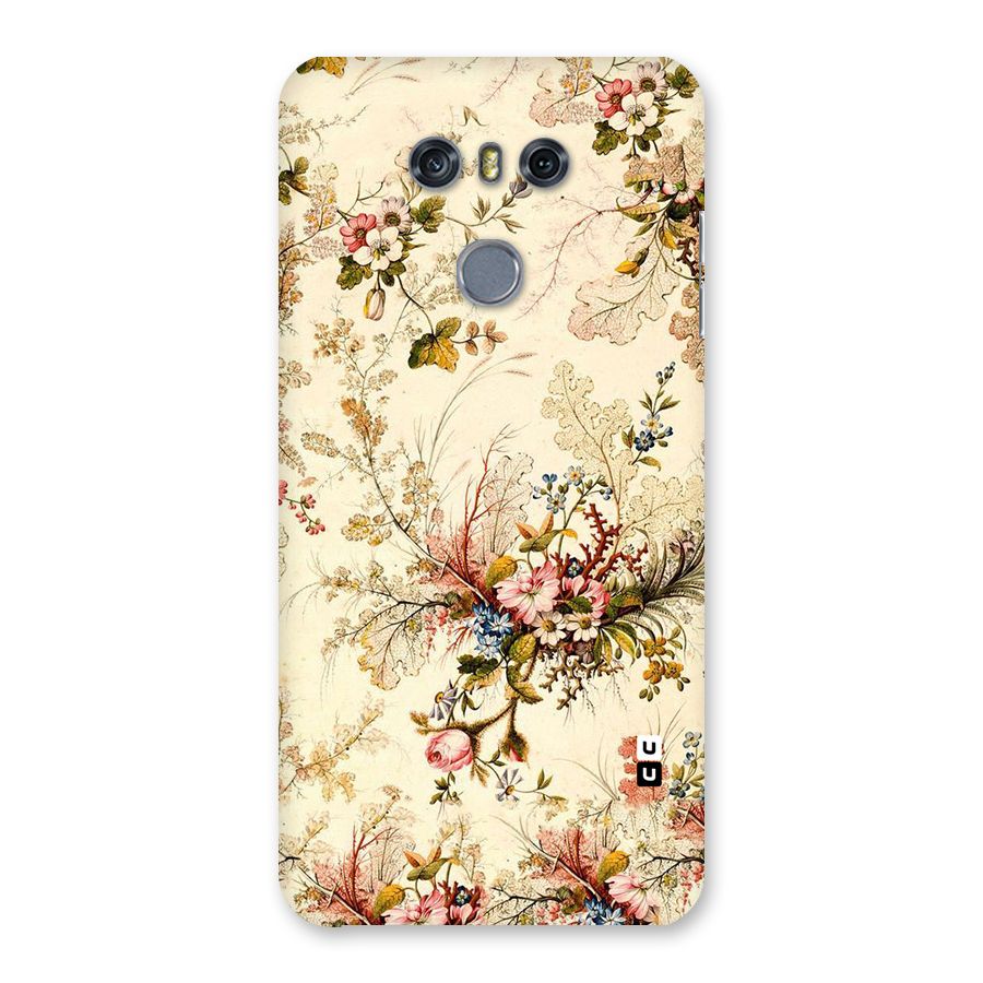 Beige Floral Back Case for LG G6