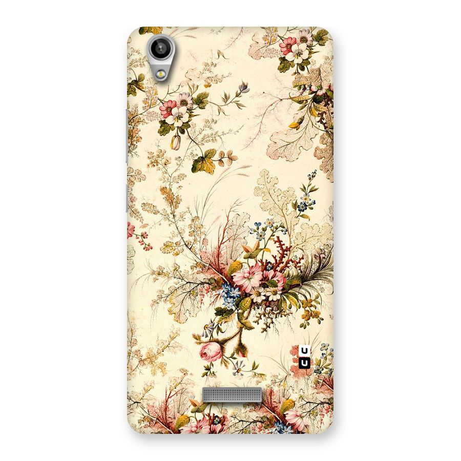 Beige Floral Back Case for Lava-Pixel-V1