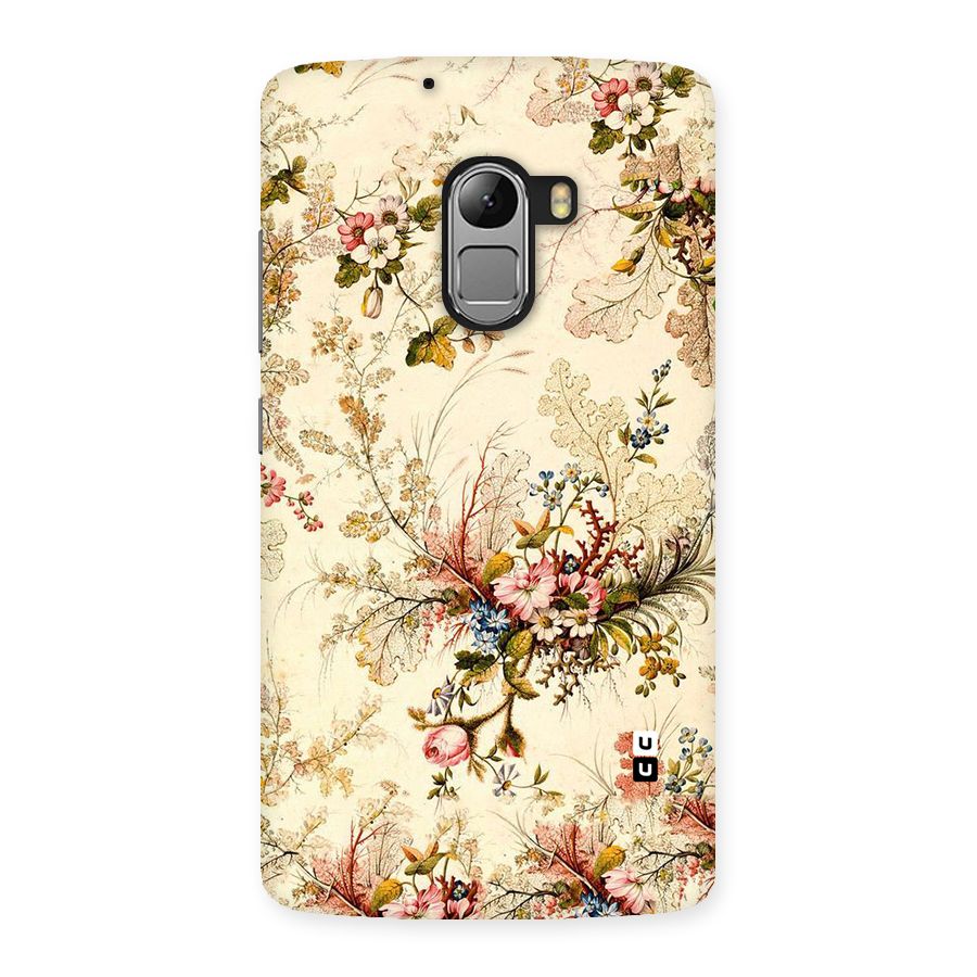 Beige Floral Back Case for Lenovo K4 Note