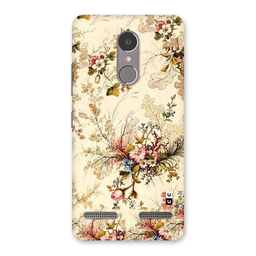 Beige Floral Back Case for Lenovo K6
