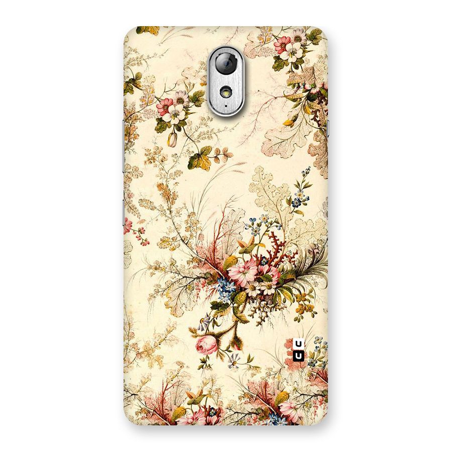 Beige Floral Back Case for Lenovo Vibe P1M