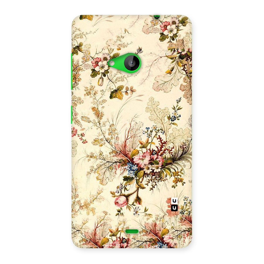 Beige Floral Back Case for Lumia 535