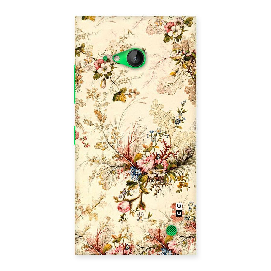 Beige Floral Back Case for Lumia 730