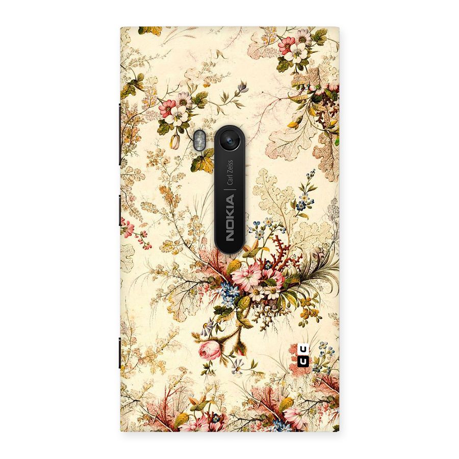 Beige Floral Back Case for Lumia 920