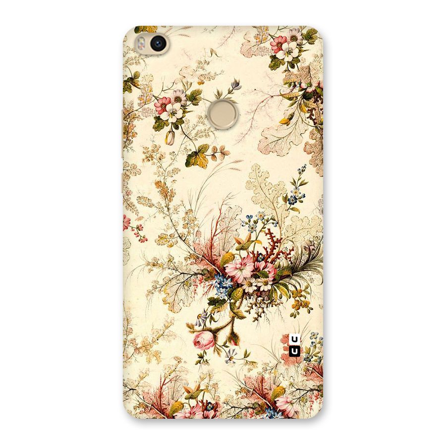 Beige Floral Back Case for Mi Max 2