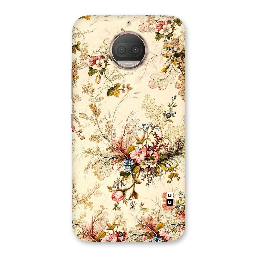 Beige Floral Back Case for Moto G5s Plus