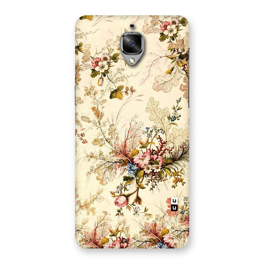Beige Floral Back Case for OnePlus 3T