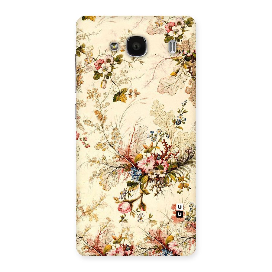 Beige Floral Back Case for Redmi 2s