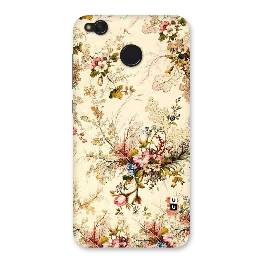 Beige Floral Back Case for Redmi 4