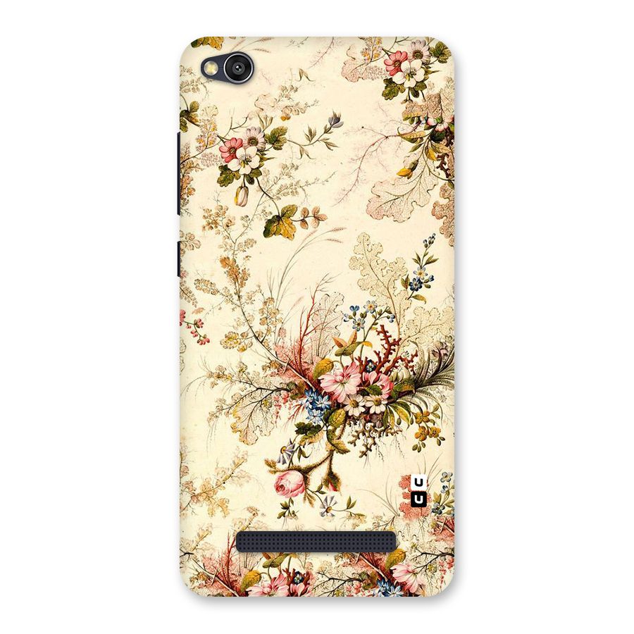 Beige Floral Back Case for Redmi 4A