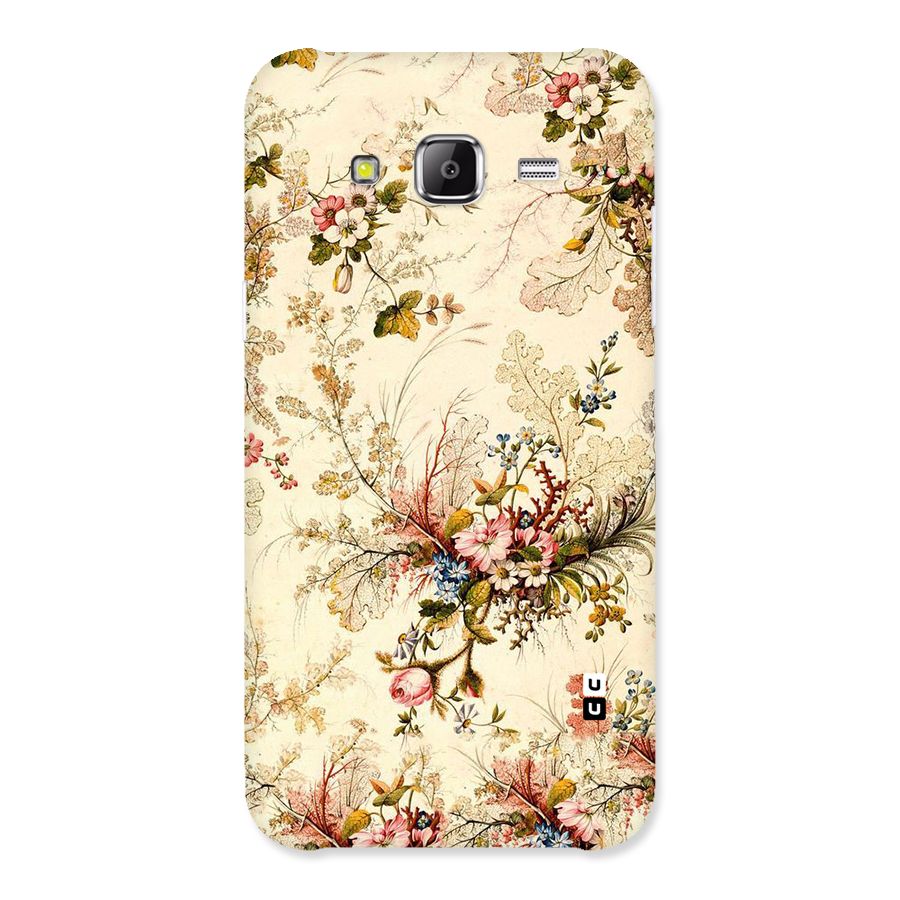 Beige Floral Back Case for Samsung Galaxy J5
