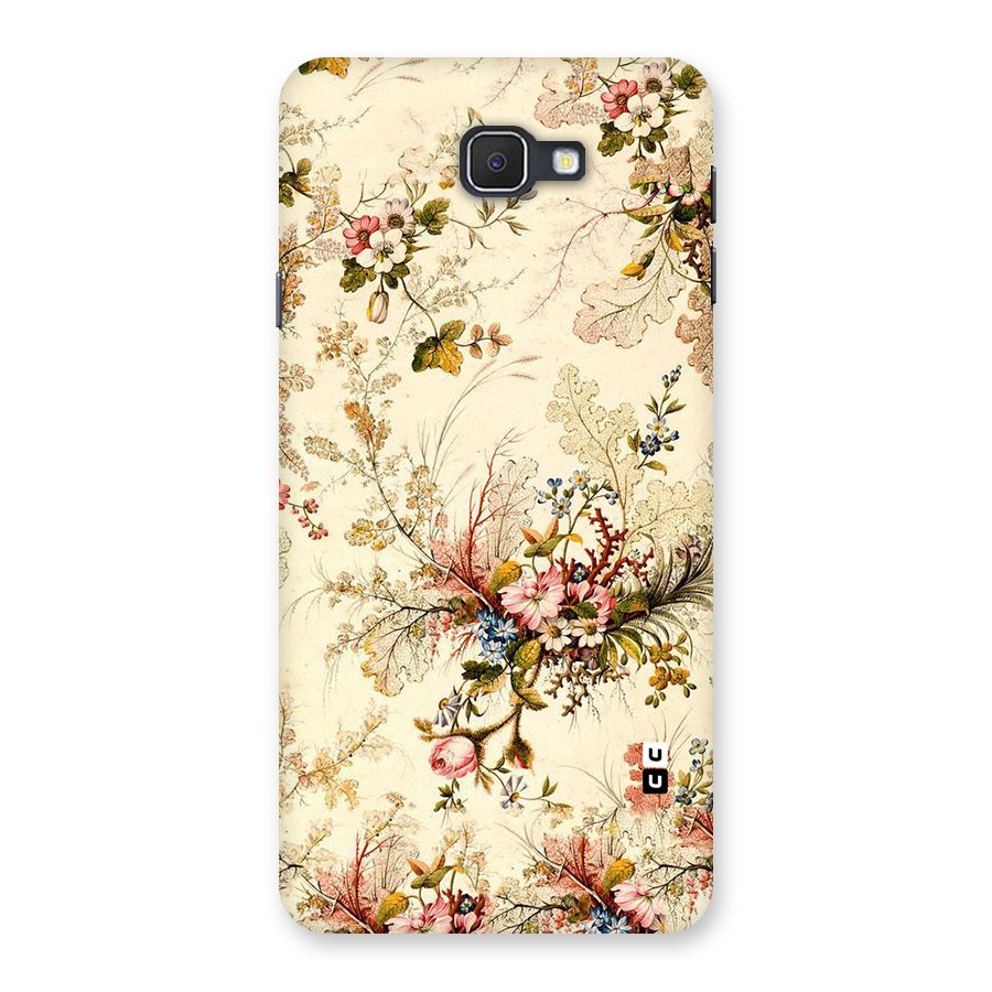 Beige Floral Back Case for Samsung Galaxy J7 Prime