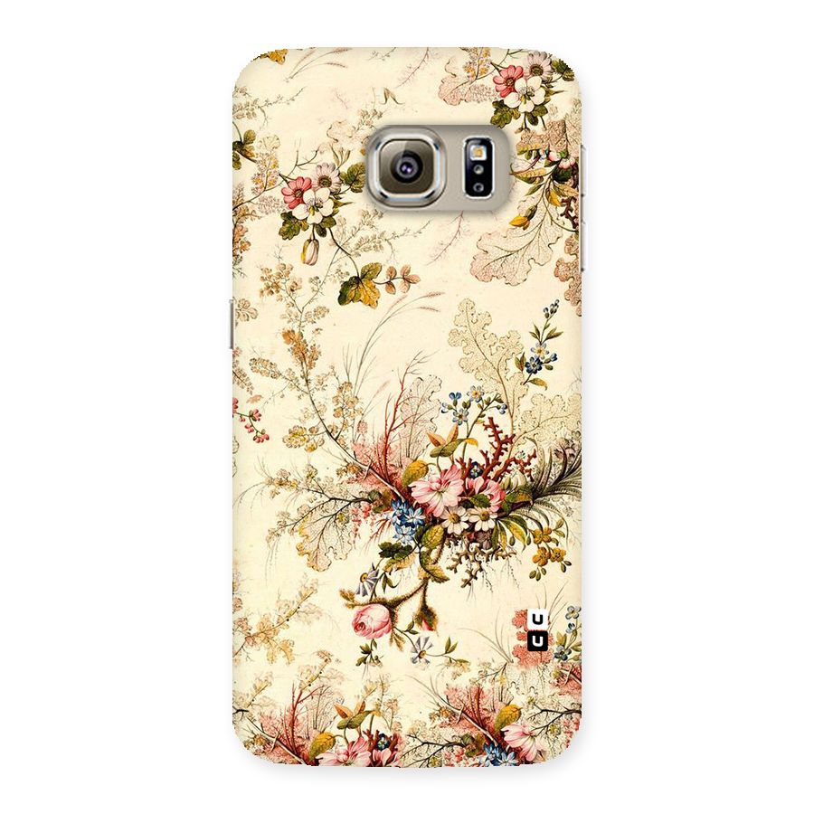 Beige Floral Back Case for Samsung Galaxy S6 Edge Plus