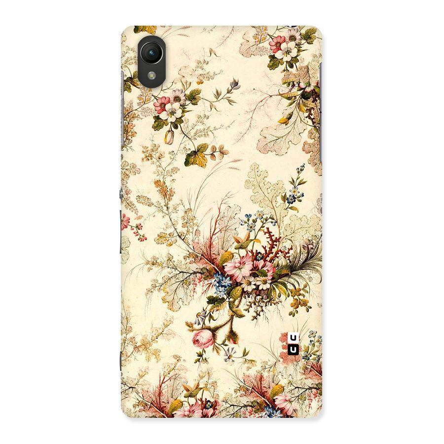 Beige Floral Back Case for Sony Xperia Z2