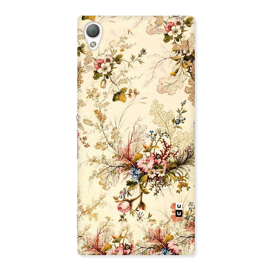 Beige Floral Back Case for Sony Xperia Z3