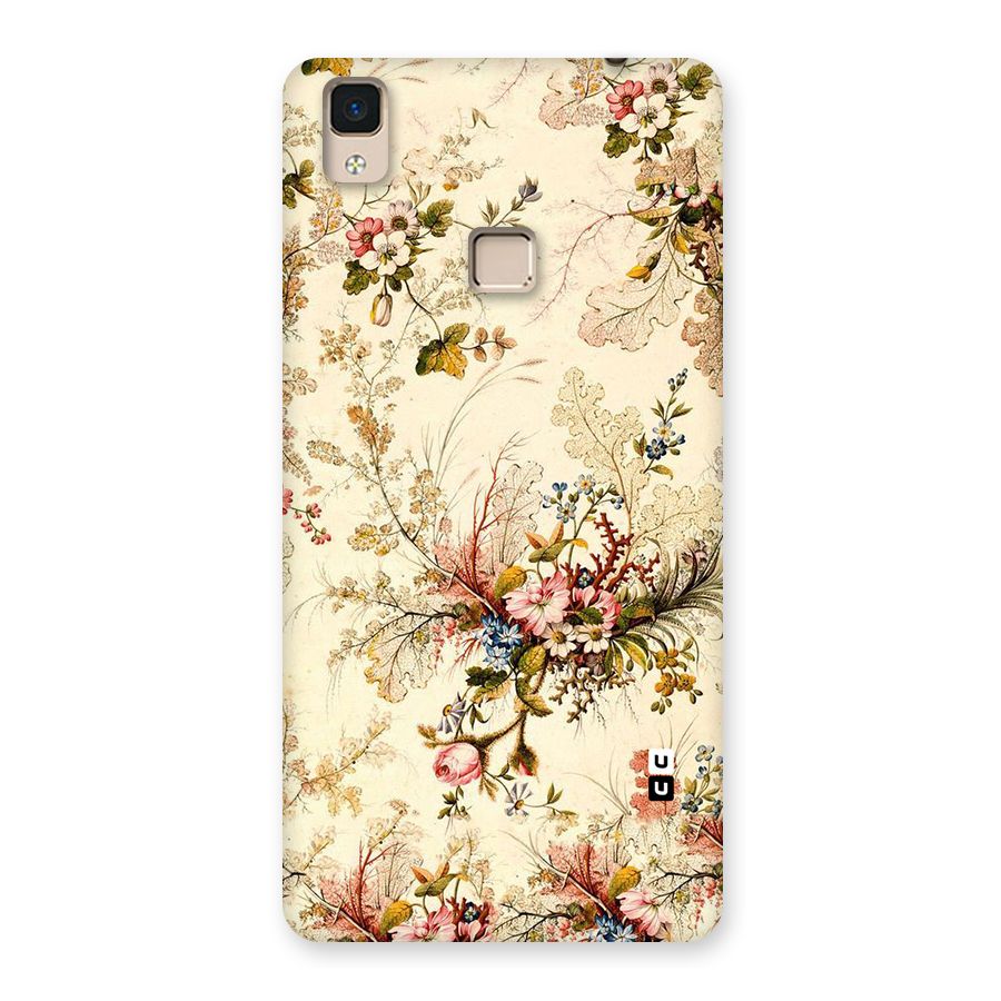 Beige Floral Back Case for V3 Max