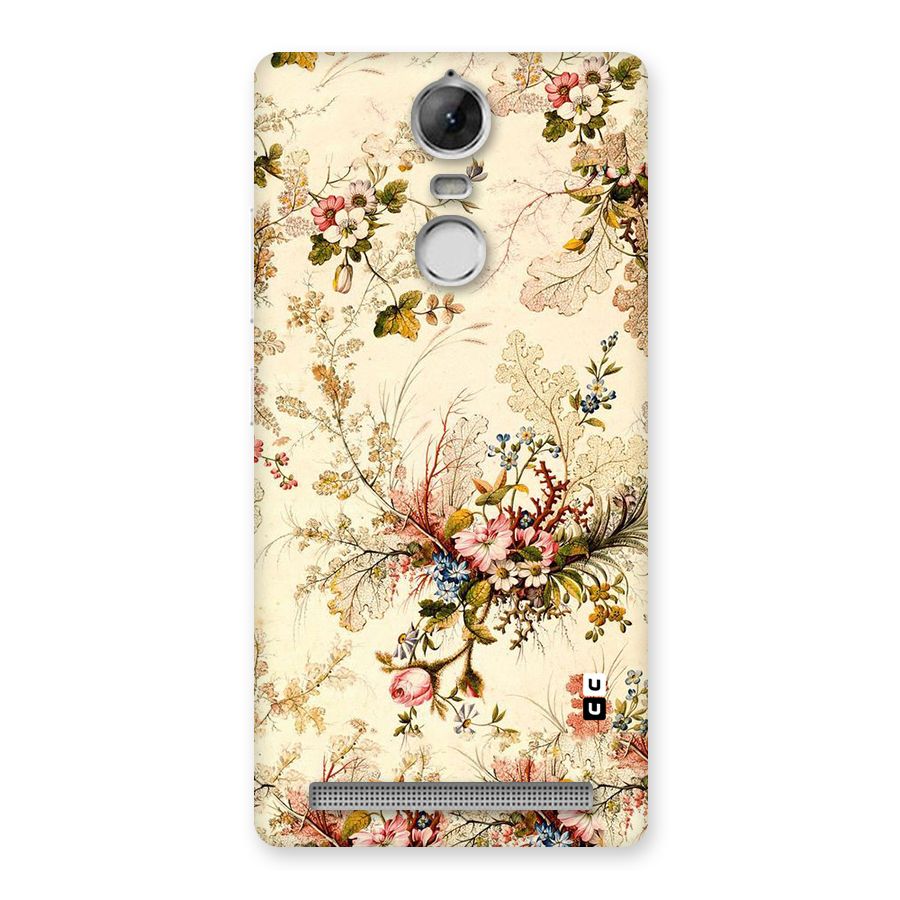 Beige Floral Back Case for Vibe K5 Note