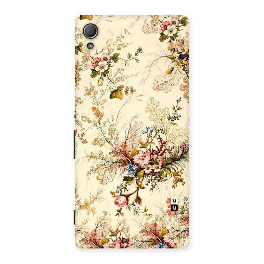 Beige Floral Back Case for Xperia Z4